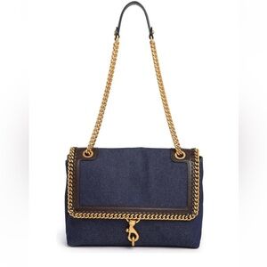 REBECCA MINKOFF Edie Crossbody Woven Chai
Bag in Dark Denim